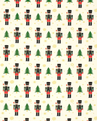 Tissu Sweat French Terry Casse-Noisette  Noël - Mercerine
