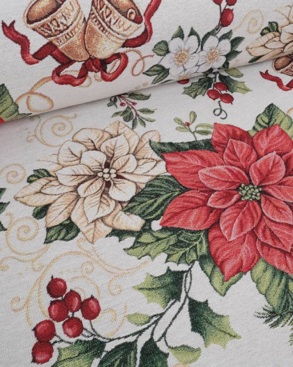 Tissu Jacquard Noël Vintage - Mercerine