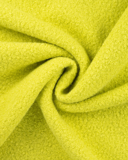 Tissu Bouclette Doux Citron Vert - Mercerine