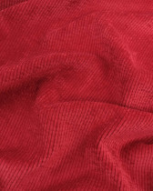Tissu Velours Côtelé Rouge