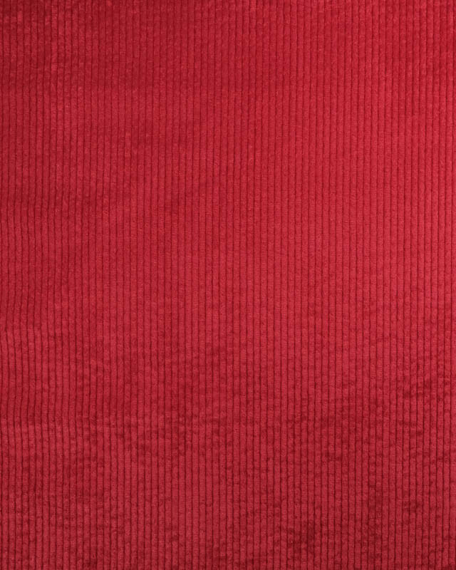 Tissu Velours Côtelé Rouge - Mercerine