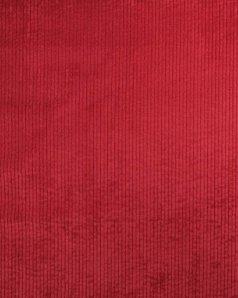 Tissu Velours Côtelé Rouge - Mercerine
