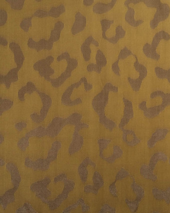 Viscose Jacquard Imprimé Léopard Vert Kaki - Mercerine