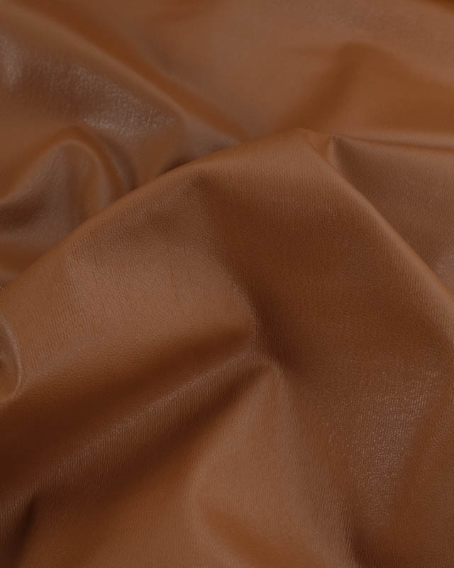 Simili Cuir Envers Velours Doux Camel - Mercerine
