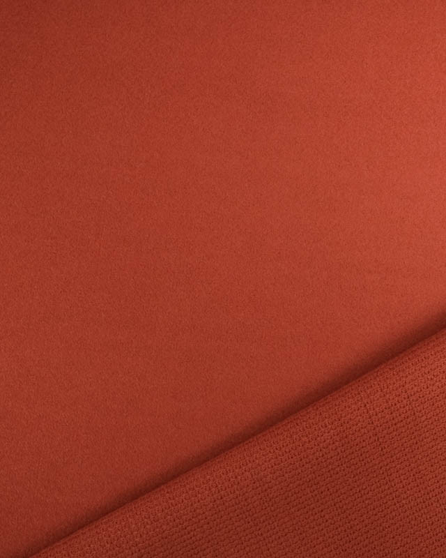 Tissu Manteau Uni Brique - Mercerine
