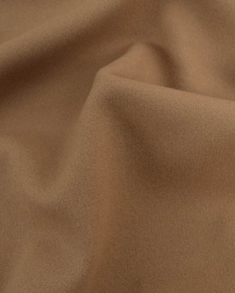 Tissu Manteau Uni Camel - Mercerine