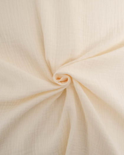 Tissu Gaze de Coton Crème Thaïs - Mercerine