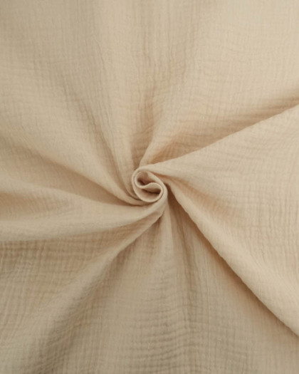 Tissu Gaze de Coton Sable Thaïs - Mercerine