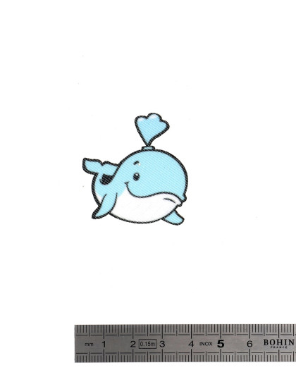 Patch Thermocollant MiniPatchi Baleine kawaii - Mercerine