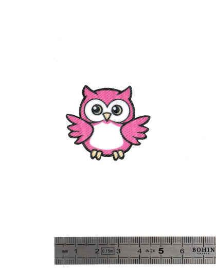 Patch Thermocollant MiniPatchi Chouette rose - Mercerine