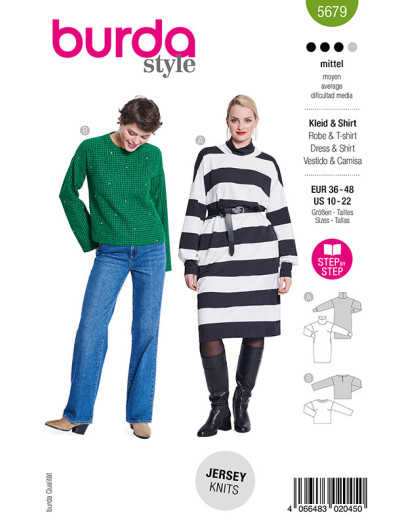 Patron Pull Burda 5679 | Patrons de couture | Mercerine