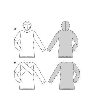 Patron Pull et t-shirt Burda 5680 | Patrons de couture | Mercerine