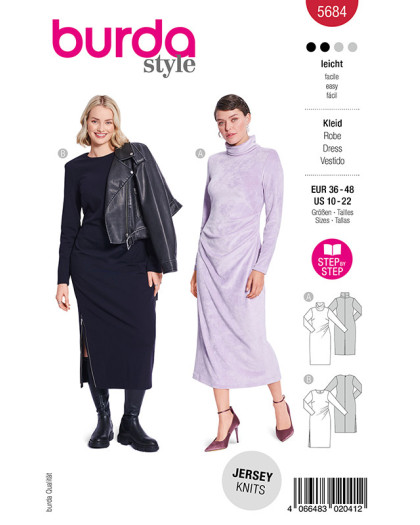Patron Robe Burda 5684 | Patrons de couture | Mercerine