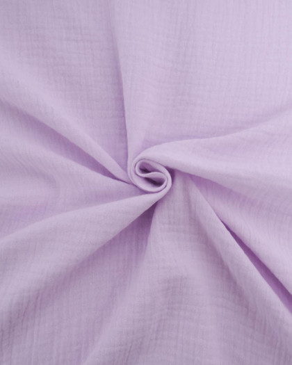 Tissu Gaze de Coton Lilas Thaïs - Mercerine
