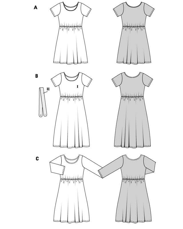 Patron Robe Burda 5686 | Patrons de couture | Mercerine