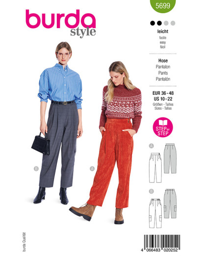Patron Pantalon Burda 5699 | Patrons de couture | Mercerine