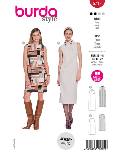 Patron Robe Burda 5713 | Patrons de couture | Mercerine