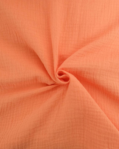 Tissu Gaze de Coton Corail Thaïs - Mercerine