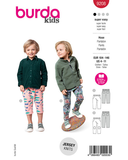 Patron Pantalon Burda 9208 | Patrons de couture | Mercerine
