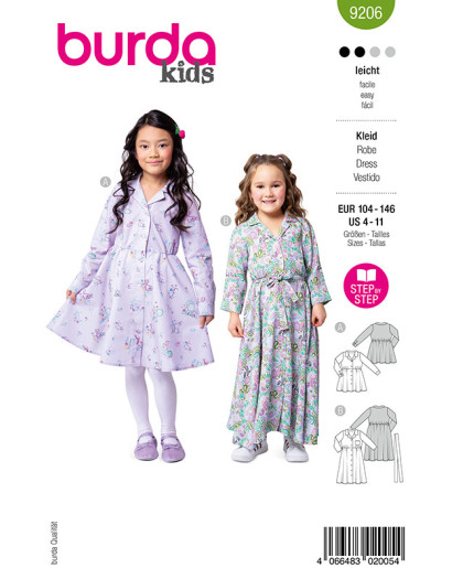 Patron Robe Burda 9206 | Patrons de couture | Mercerine