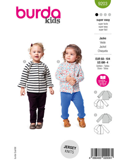 Patron Veste Burda 9203  | Patrons de couture | Mercerine