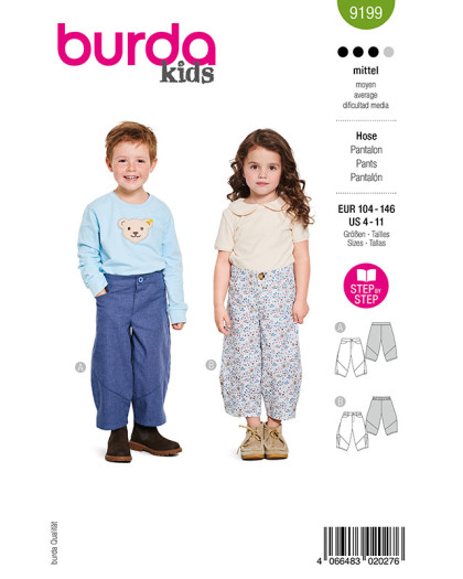 Patron Pantalon Burda 9199 | Patrons de couture | Mercerine
