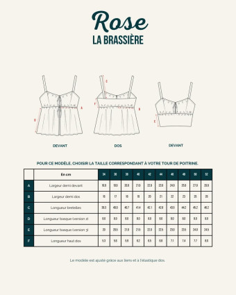 Patron couture La Brassière Rose- Maéli Paris- Mercerine