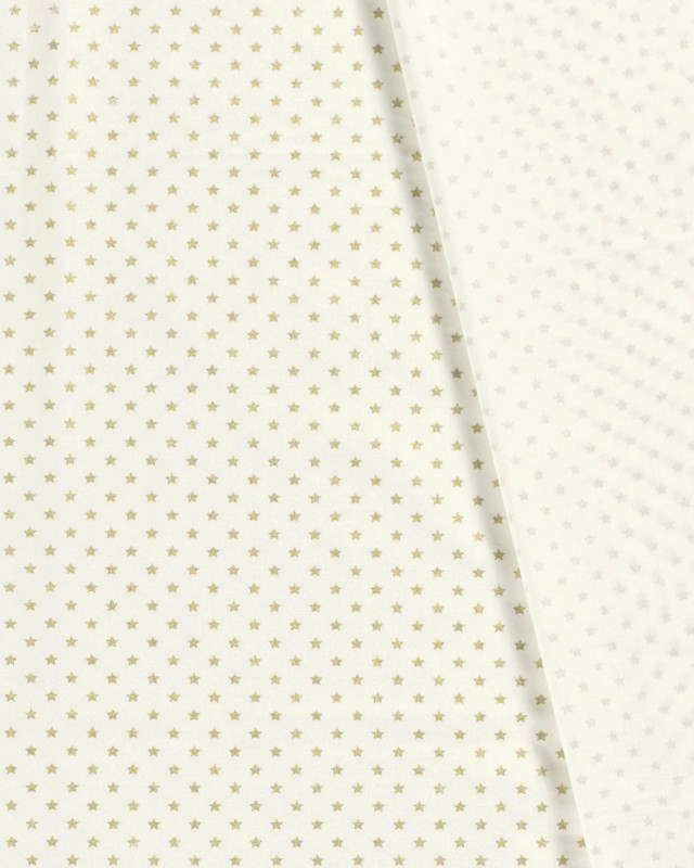 Tissu Noël Coton Blanc écrue Etoile Oeko-Tex - Mercerine