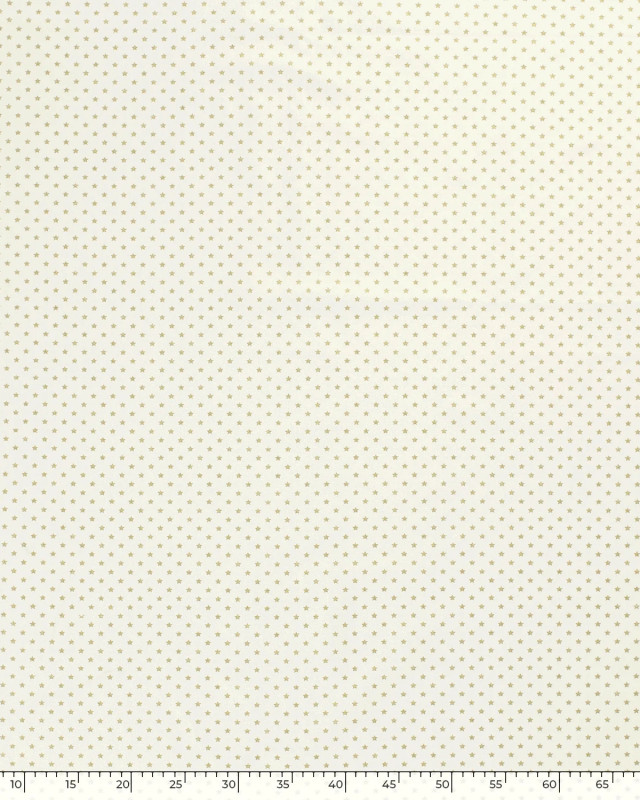 Tissu Noël Coton Blanc écrue Etoile Oeko-Tex - Mercerine