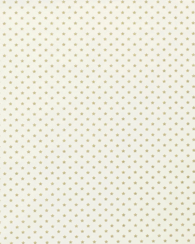 Tissu Noël Coton Blanc écrue Etoile Oeko-Tex - Mercerine