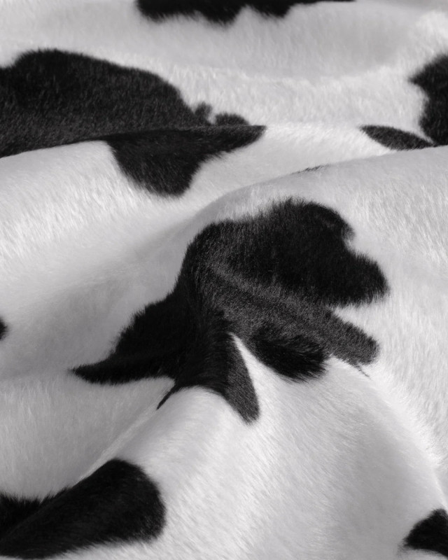 Fausse Fourrure Peau de Vache déguisement Blanc cassé - Mercerine