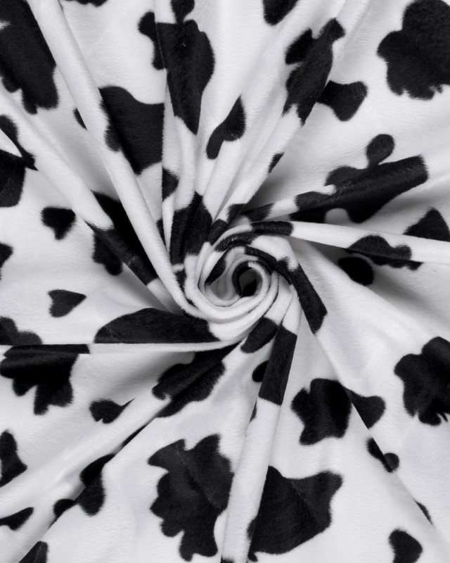 Fausse Fourrure Peau de Vache déguisement Blanc cassé - Mercerine