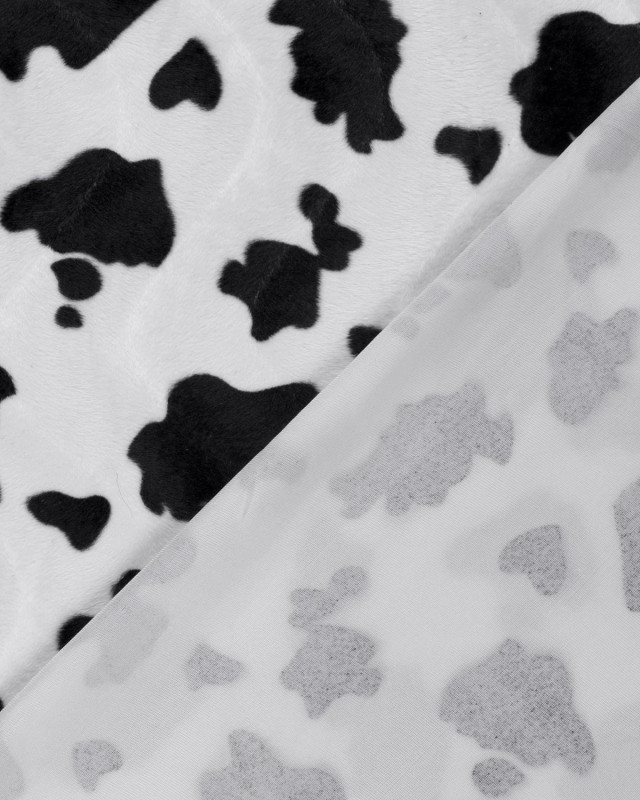 Fausse Fourrure Peau de Vache déguisement Blanc cassé - Mercerine