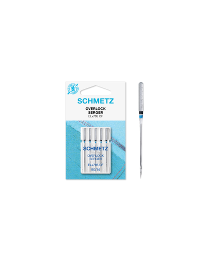 Aiguilles overlock 90 : 5 aiguilles surjeteuse Schmetz - Mercerine