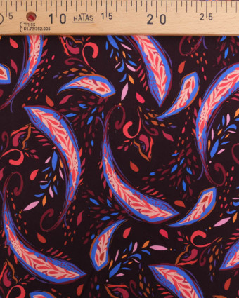 Tissu Viscose imprimé floral cachemire - Mercerine