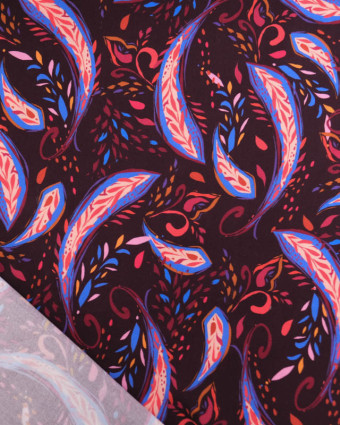 Tissu Viscose imprimé floral cachemire - Mercerine