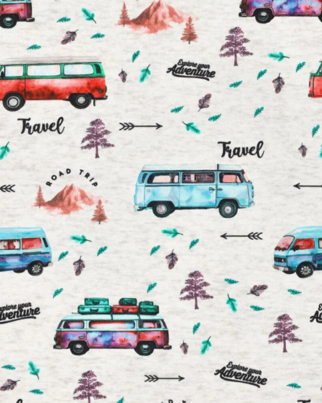 Tissu Sweat Jogging Travel Vans - Mercerine