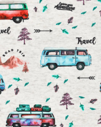 Tissu Sweat Jogging Travel Vans - Mercerine