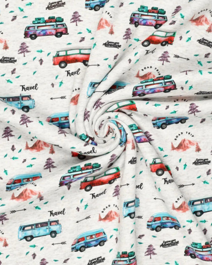 Tissu Sweat Jogging Travel Vans - Mercerine