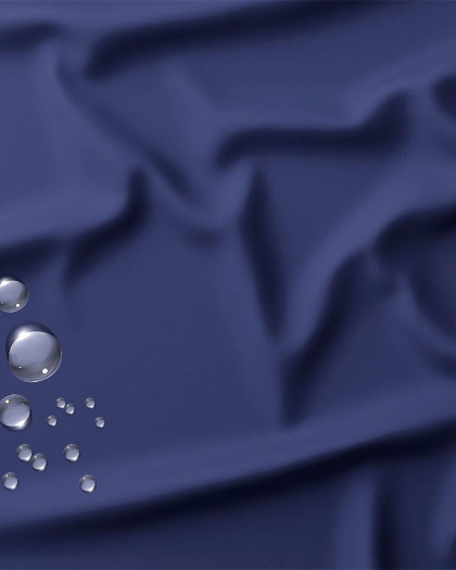 Tissu Imperméable Uni Bleu Marine - Mercerine