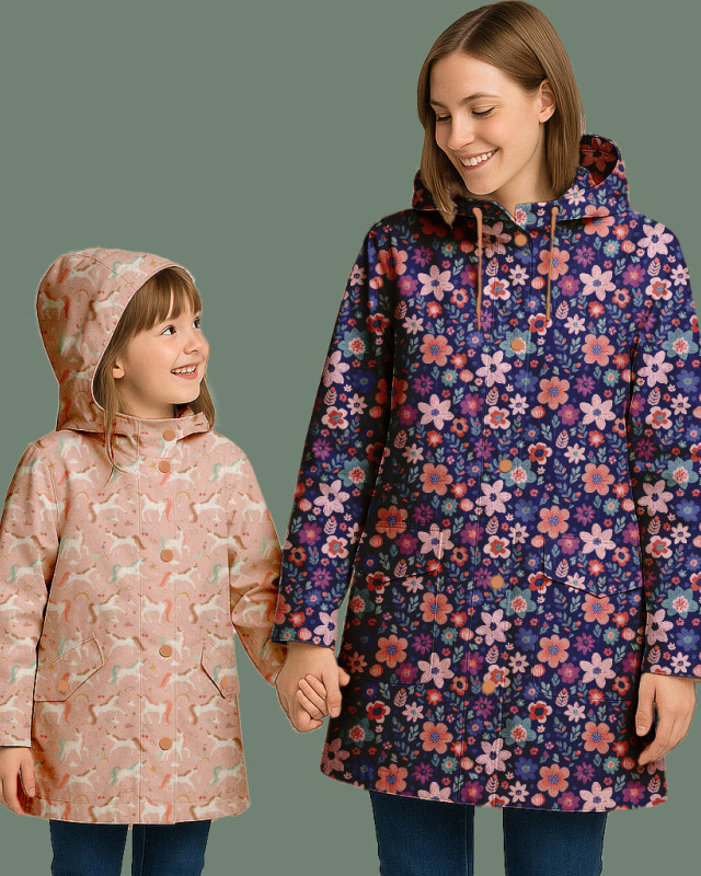 Tissu Imperméable Licornes – Rose Pastel - Mercerine