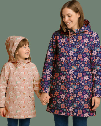 Tissu Imperméable Licornes – Rose Pastel - Mercerine