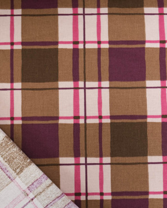 Tissu Demi Natte motif à carreaux- Mercerine