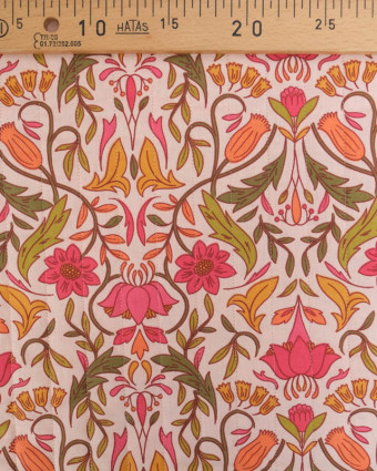 Tissu Matelassé Double Face Motifs Fleuris Bohèmes & Rétro- Mercerine
