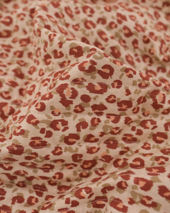 Tissu Matelassé Double Face Motifs Fleurs Graphiques & Léopard Chic- Mercerine