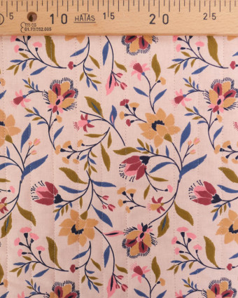 Tissu Matelassé Double Face Motifs Fleurs Graphiques & Léopard Chic- Mercerine