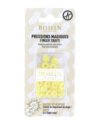 Boutons pressions magiques Bohin  9mm  – Bleu- Mercerine