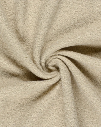 Tissu Bouclette Lourd Uni Beige - Mercerine