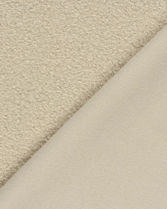 Tissu Bouclette Lourd Uni Beige - Mercerine