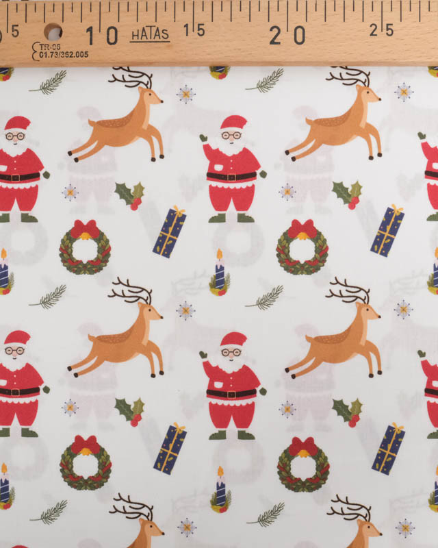 Tissu Noël Coton Père Noël - Mercerine